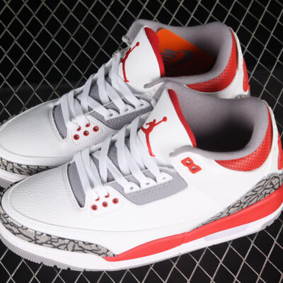 AIR JORDAN 3 WHITE/RED/GREY