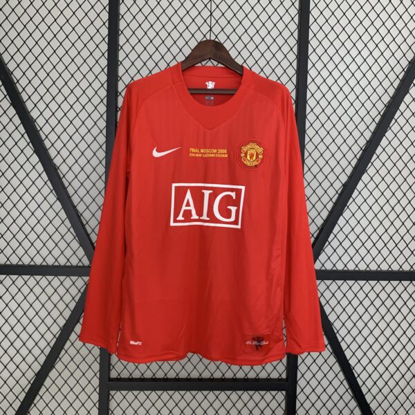 CAMISETA MAN UNITED 07-08 FINAL MANGA LARGA PERSONALIZADA