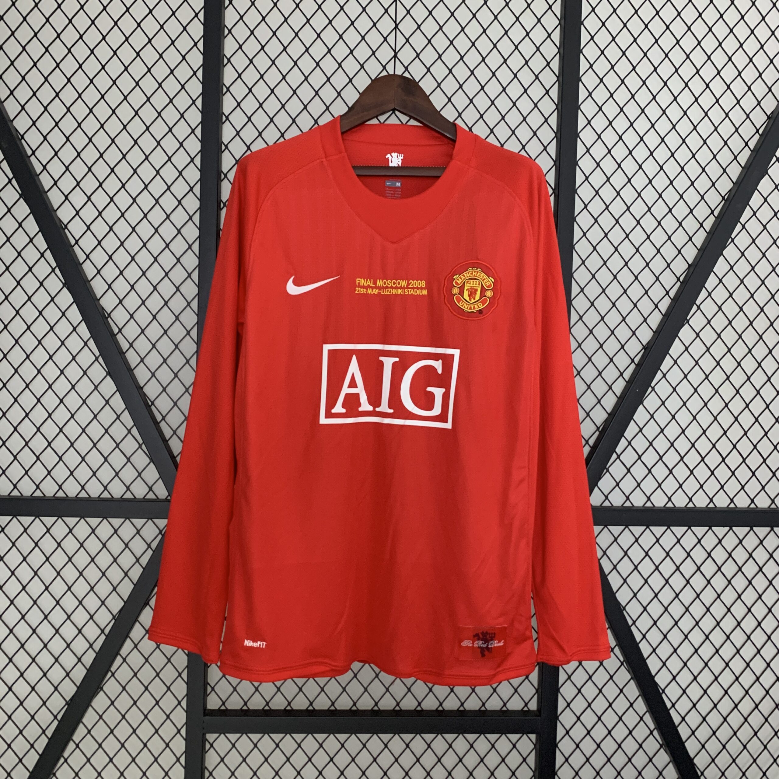 CAMISETA MAN UNITED 07-08 FINAL MANGA LARGA PERSONALIZADA